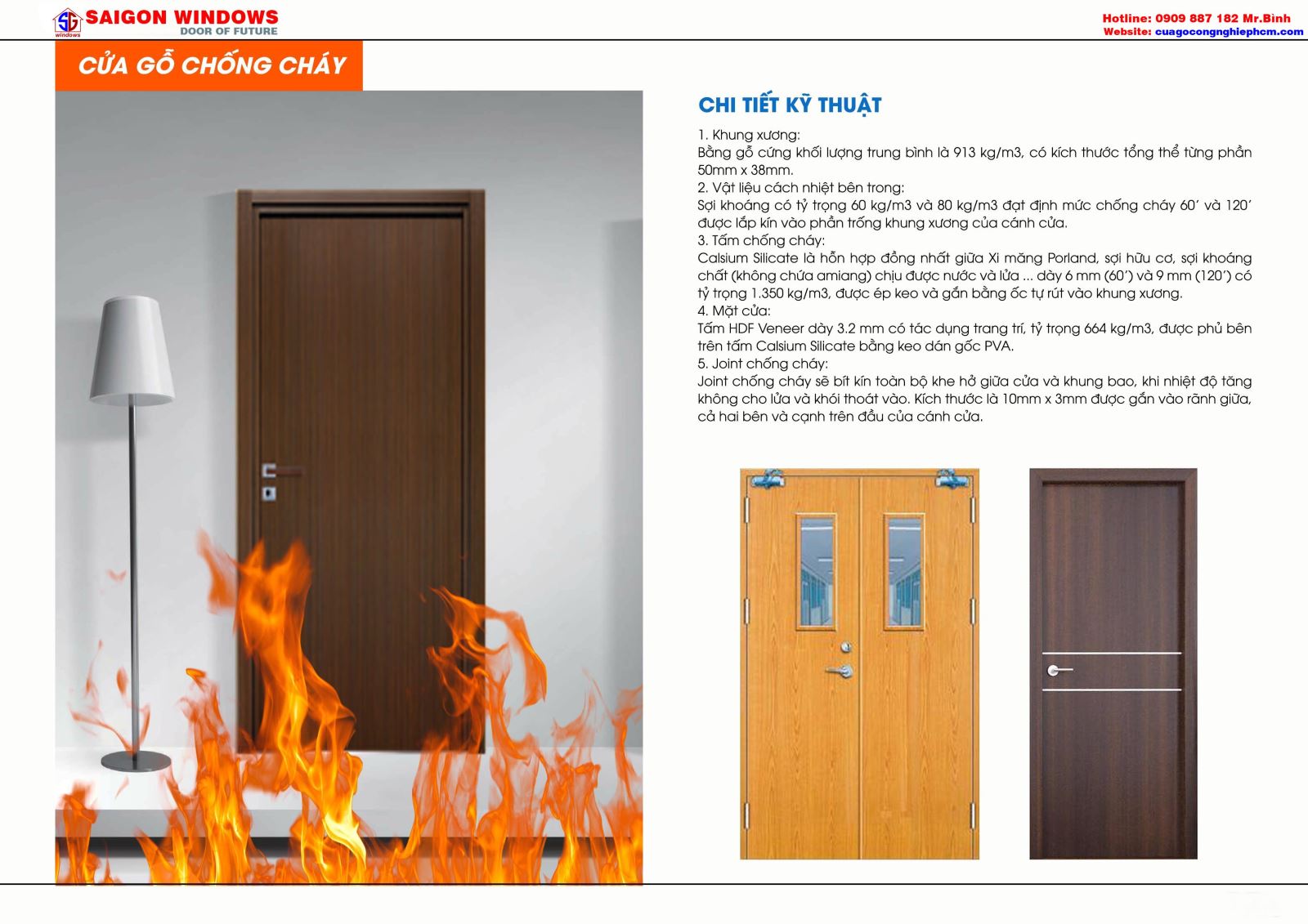 cửa gỗ chống cháy